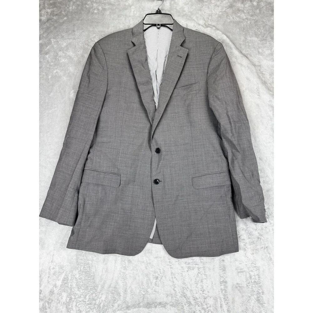 Brooks Brothers 346 Mens Blazer 42L Gray Wool Fitzgerald Fit Sport Coat
